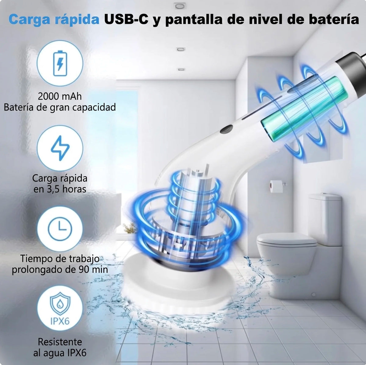 CleanMax - Cepillo electrico 9 en 1